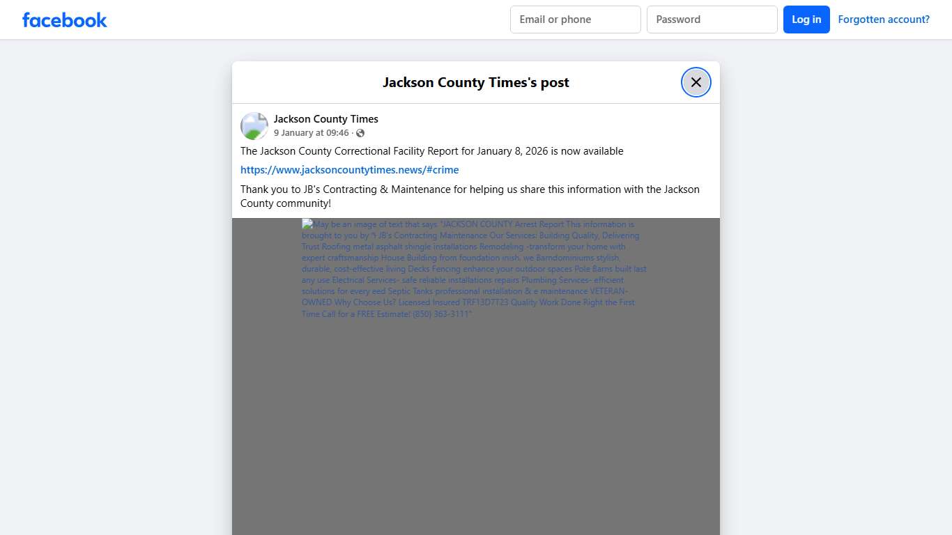 The Jackson County Correctional... - Jackson County Times Facebook